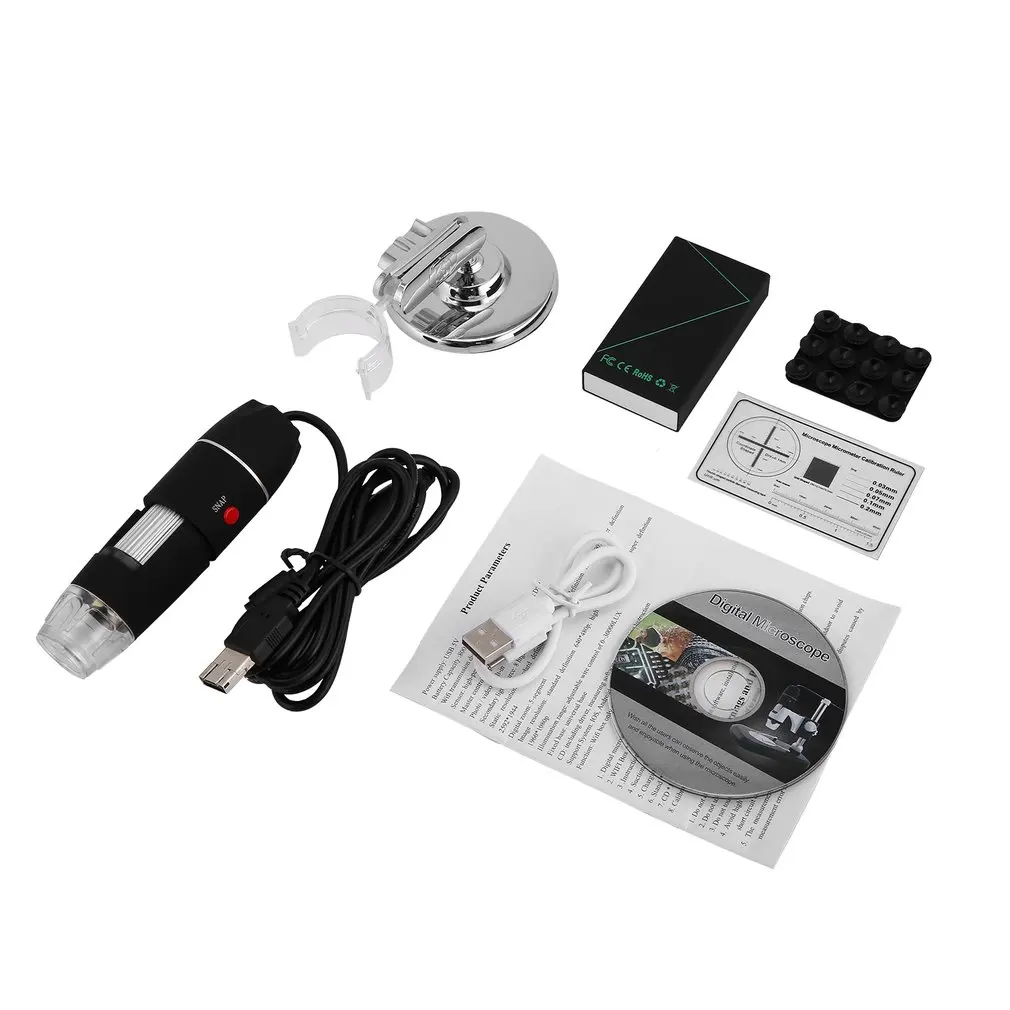 

WiFi Digital Microscope 8 LED Two in one USB Endoscope Camera Microscopio 500X-1600X Stereo Electronic Magnifier Plug and Play