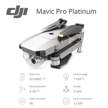 

DJI Mavic Pro Platinum combo With enhanced endurance and quieter flight, the Mavic Pro Platinum is DJI's best portable drone yet