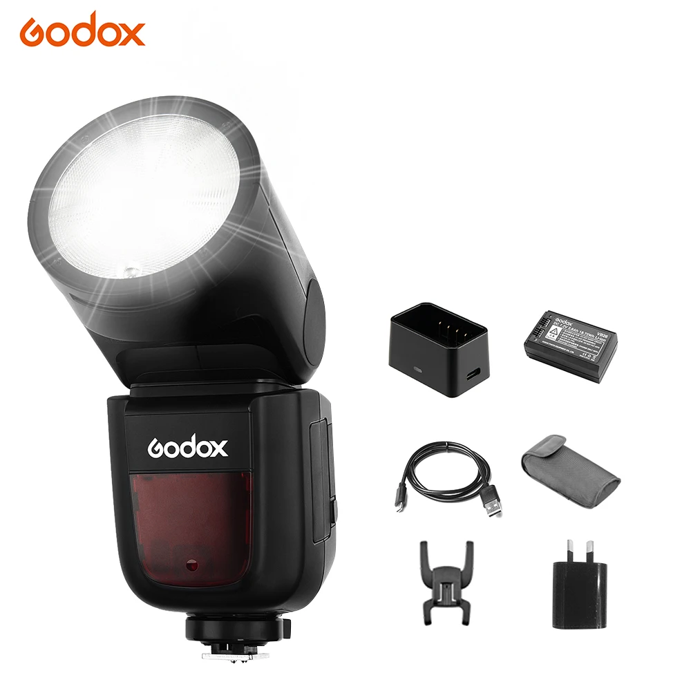 Godox V1-P V1 камера вспышка светильник Speedlite круглая головка вспышка Встроенный ttl 2,4G Беспроводная X система ЖК-дисплей для Камеры PENTAX