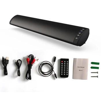 

3D Surround FM Radio Deep Bass HIFI Wireless Stereo USB Remote Control Bluetooth Speaker Wall Mounted Home Theater Sound TV