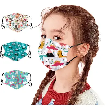 

Cartoon Cute Face Mask Children Anti-pollution Dust Protective Mask Fabric Filter PM2.5 Washable Kids Mask for Face Mouth Caps