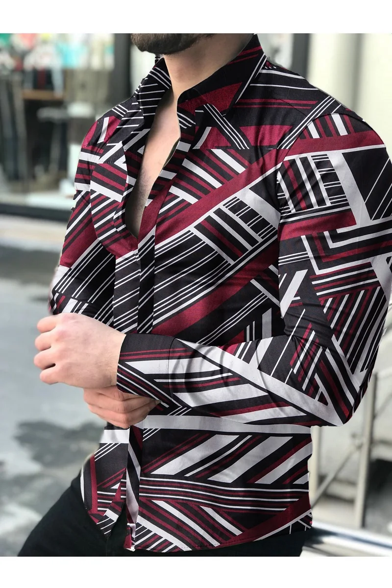 Men's shirt New Hawaiian Shirts Men Single Button Shirts Wild Shirts Printed  Male Blouses 2021
