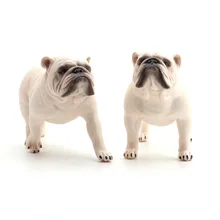 Поперечная граница Популярная Модель Статуэтка дикого животного набор собака породы бульдог ПВХ Модель твердое украшение с животными