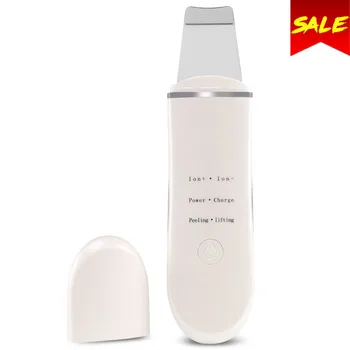 

Ultrasonic Ion Face Skin Scrubber Facial Cleaner Rechargeable Cleansing Spatula Peeling Vibration Blackhead Removal Exfoliating