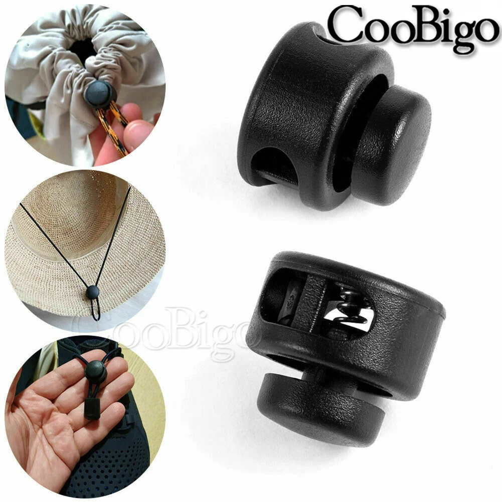 Cord Lock Stopper 10pcs Plastic Cord Lock Stopper Toggle Clip Rope Clamp Buckle for Drawstring Bag Hat Lanyard Clothes Shoelace Sewing Accessories