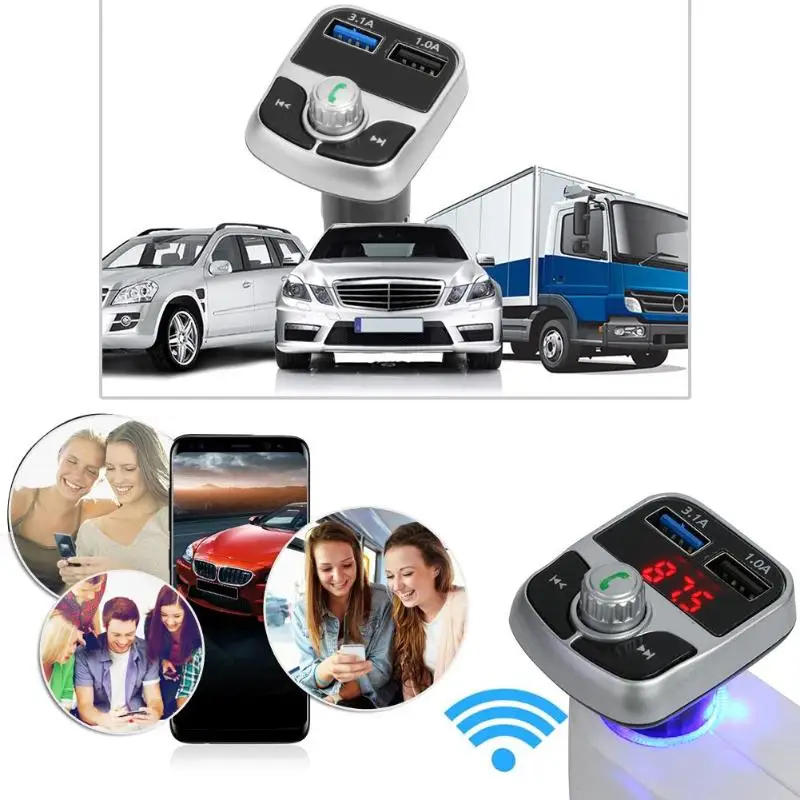 G17 беспроводной Bluetooth Hands-free fm-передатчик двойной USB зарядное устройство автомобильный комплект