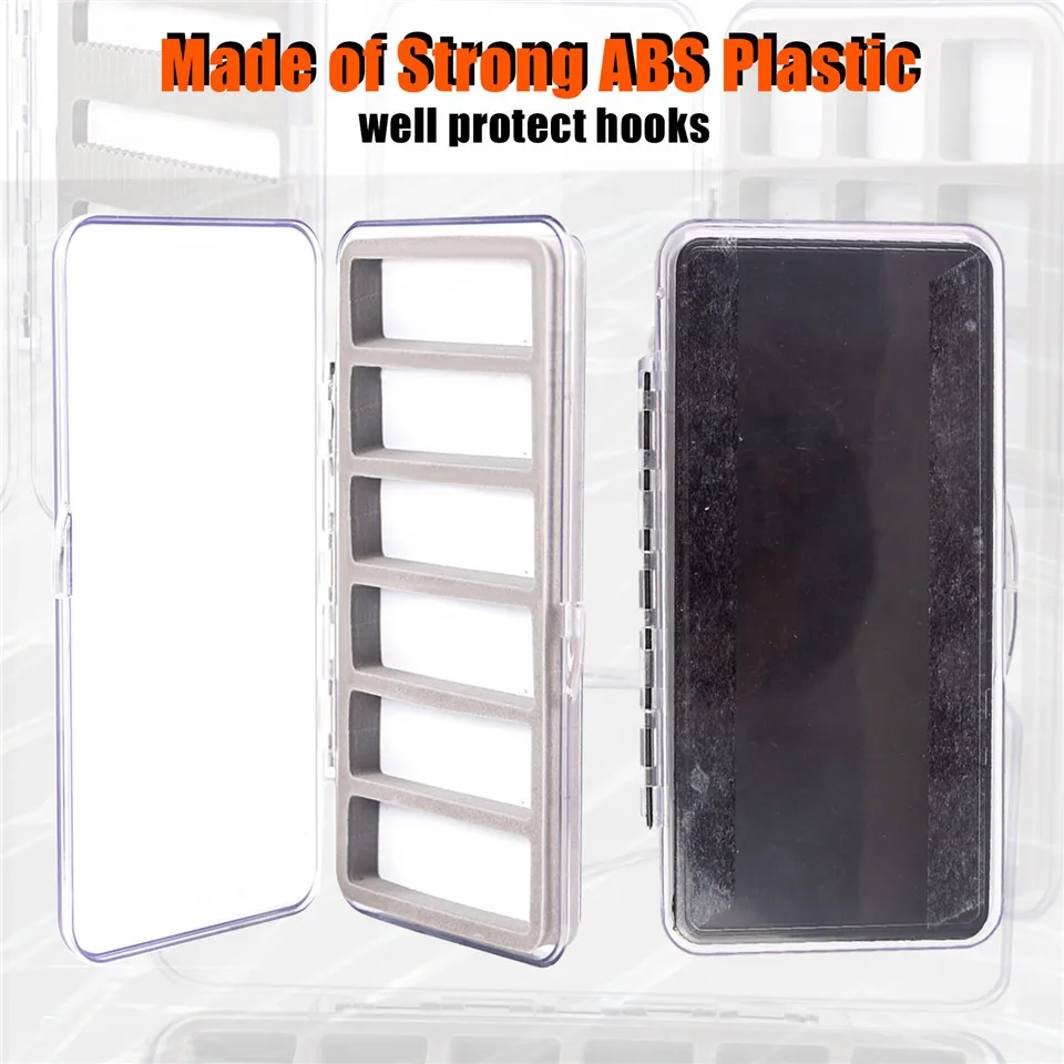 Description Picture 6 of itemMaximumcatch WT 186*93mm Slim Fly Fishing Box Waterproof  Transparent Trout Flies Hooks Fly Tackle Box with One-Side Patch