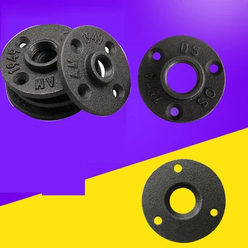 

10pcs Durable Wall Mount Threaded Floor Hardware Pipe Fittings Accessories Tool Cast Iron Antique Adapter Replacement Flange