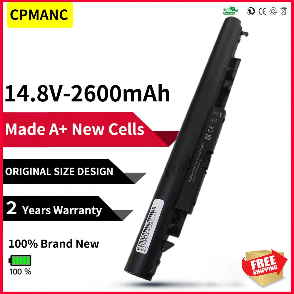 

Аккумулятор CPMANC 14,8 в, 2600 мА · ч, JC04, JC03 для ноутбука HP 15-BS 15-BW 17-BS SERIES HQ-TRE71025, HSTNNHB7X TPN-C130, 919701-850