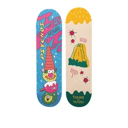 Professional Deck Skateboard Maple Wood Double Rocker Teenagers Street Action Skateboard Parts Rullebrett Outdoor Sports