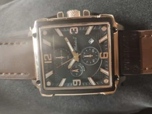 Reloj deportivo para hombre, cronógrafo de cuarzo, con Esfera Grande cuadrada de cuero, marca superior de lujo, a la moda, resistente al agua, nuevo, 2021