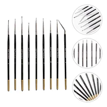 9 pçs pincéis práticos profissional aquarela desenho linha caneta pintura arte caneta