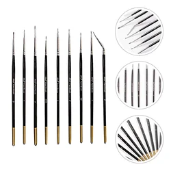 9pcs Practical Brushes Professional Watercolor Drawing Line Pen Art Painting Pen