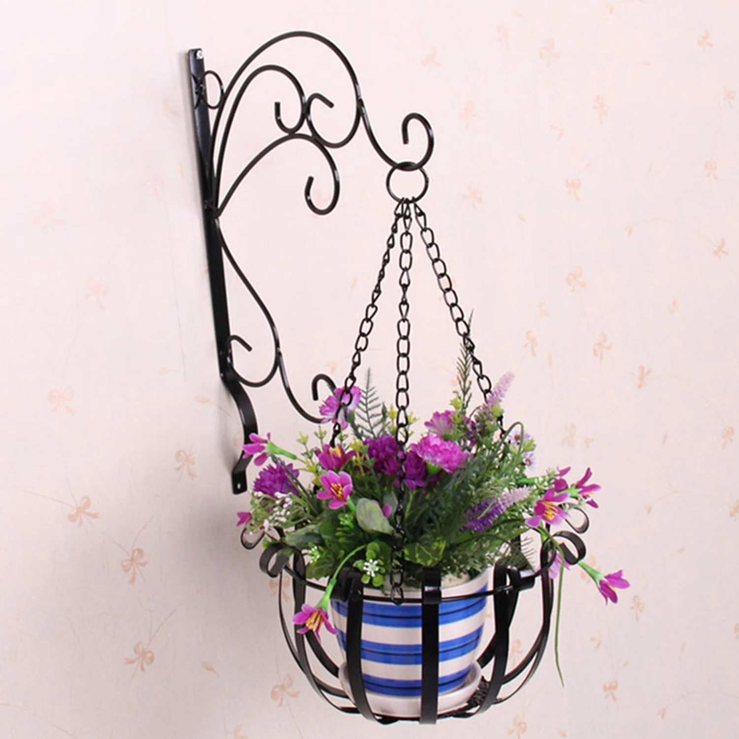 Hot Plant Hanger Flower Pot Holder Round Hanging Planter Basket Indoor/Outdoor Vase Container Home Decor Metal | Дом и сад