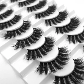 

New 8 Pairs 3d mink lashes natural false eyelashes thick long black mink eyelashes soft makeup eyelash extension faux lashes