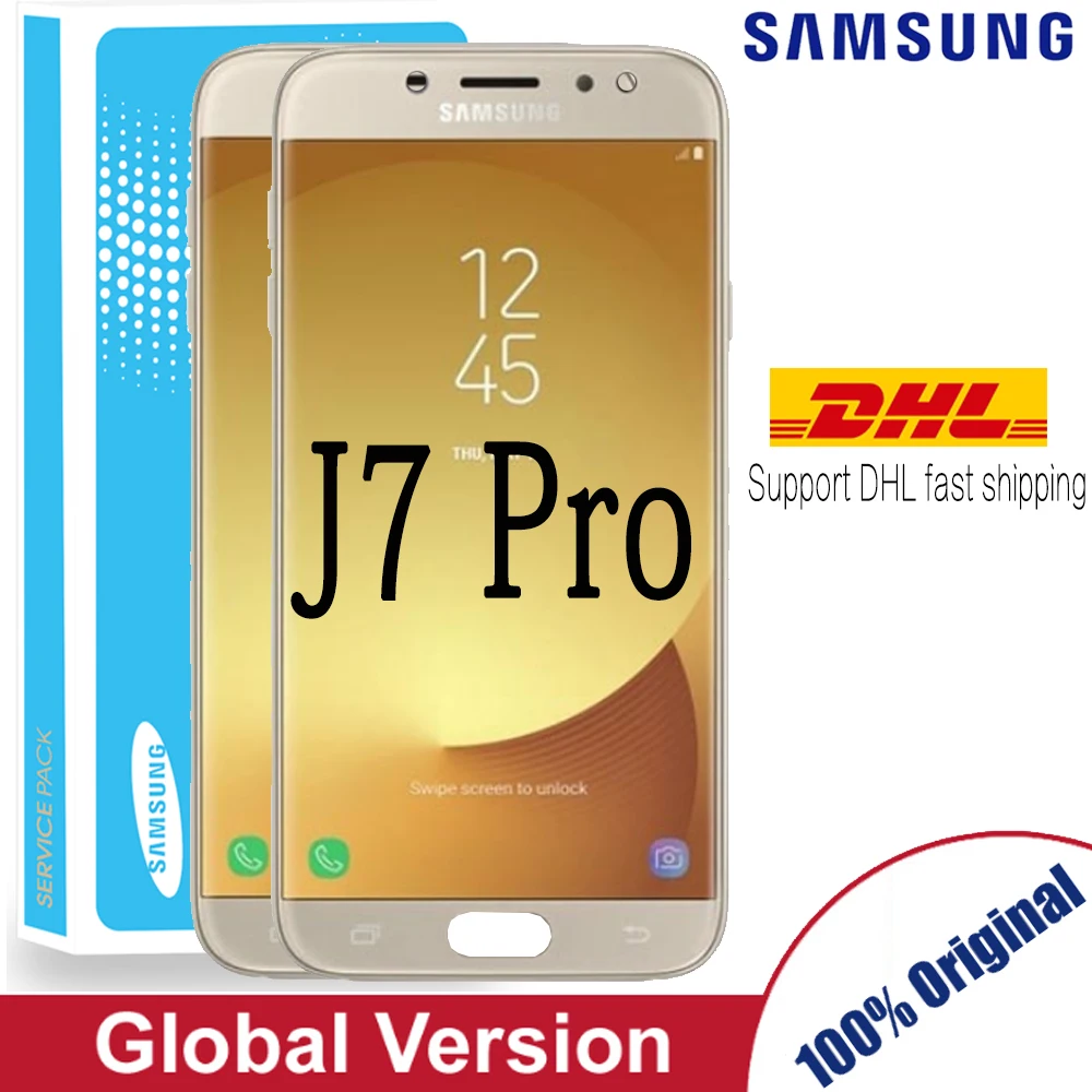 Оригинальный AMOLED-дисплей для SAMSUNG Galaxy J7 Pro ЖК-дисплей сенсорный экран J730 J730F