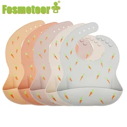 Fosmeteor New Baby Bib Adjustable Animal Waterproof Saliva Dripping Bibs Soft Edible Silicone Saliva Towel Drooling Baby Scarf