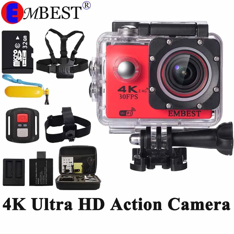 

EMBEST EM60 / EM60R Action Camera 4K Wifi Ultra HD 2.0 INCH LCD 170D 30M Waterproof With Remote Control For RC Plane Drone
