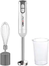 

Hand Blender with Beaker Whisk 400 W 2 Speed Stainless Steel One Touch Cappuccino Latte Mocha Coffee Stainless Steel Foam Maker
