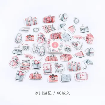 

45 pcs/Box Iceberg Travelling Paper Stickers DIY Stick Label Phone Hand Account Diary Sticker