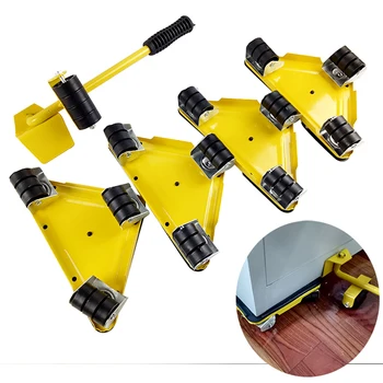 

5pcs Triangle Iron Mover Furniture Moving Tool Heavy Object Handling Tool Household Furniture Mobile Device Handling Tool