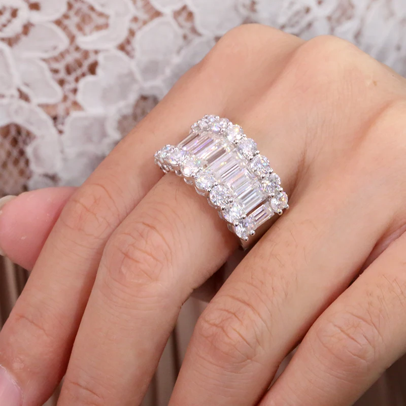 Ensemble Bague De Mariage Or Rose 18k Avec Moissanite 2.80 Ct Ovale - Taille 6 - Fait Main Sur Mesure
