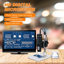 Профессиональный Цифровой Микроскоп USB 1000X8 светодиодный электронный микроскоп 5 Мп увеличительная камера+ Регулируемая подставка 360 °
