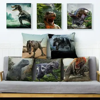 

Jurassic World Animal Dinosaur Pattern Cushion Cover Car Pillow Case for Sofa