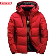 FGKKS качественный брендовый мужской пуховик, тонкий плотный теплый однотонный пуховик с капюшоном, модные повседневные мужские пуховики FGKKS качественный брендовый мужской пуховик, тонкий плотный теплый однотонный пуховик с капюшоном, модные повседневные мужские пуховики