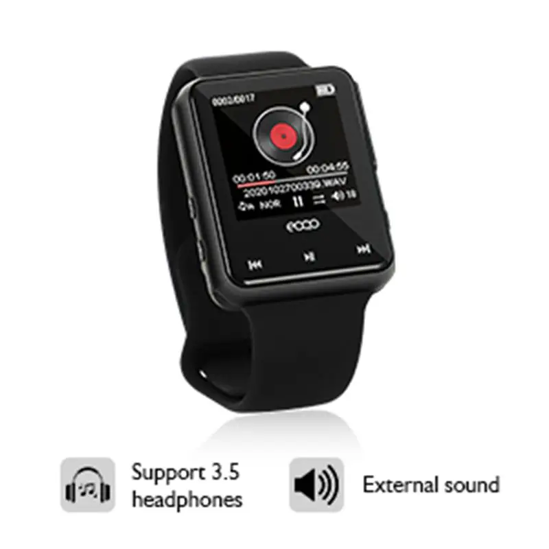 

Portable Digital Voice Recorder Smart Bracelet Watch Audio Recording MP3 Player 16GB Digital Voice Recorder