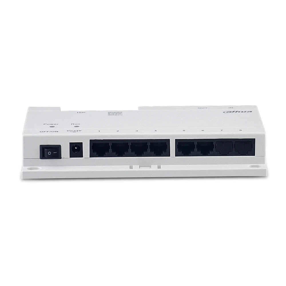 Liberação dahua original vtns1060a vídeo porteiro poe switch para o sistema ip vto2000a conectar max 6 monitores internos