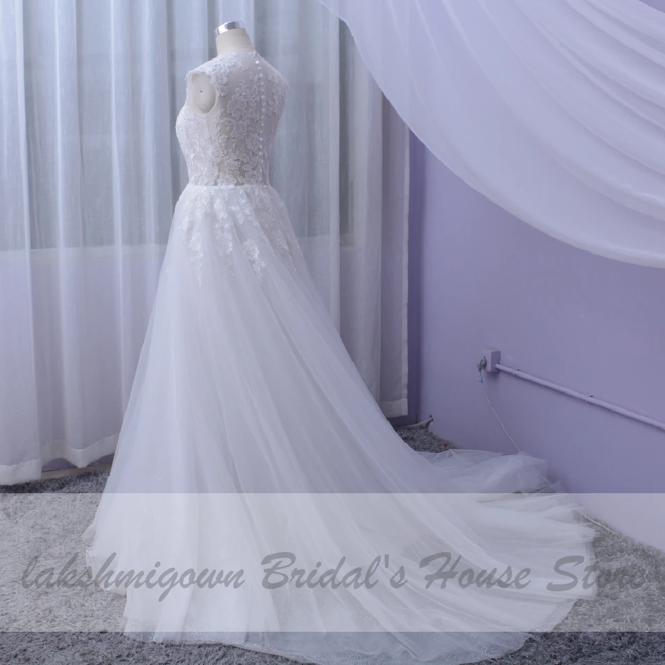 Lakshmigown богемное свадебное платье Vestidos Novias Boda принцесса свадебные платья кружевные аппликации трапециевидные Свадебные платья из фатина