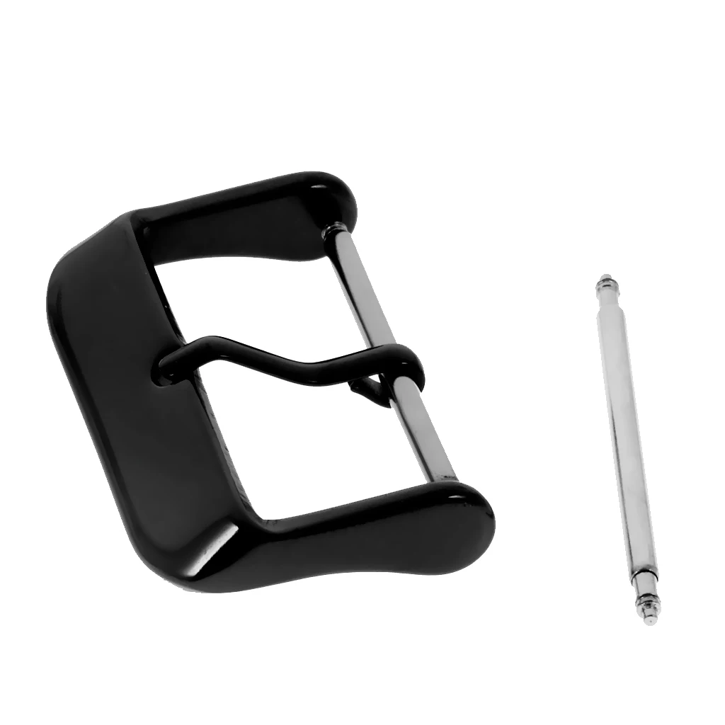 Black Stainless Steel Tang Buckle For Band 18mm 20mm 22mm 24mm 26mm