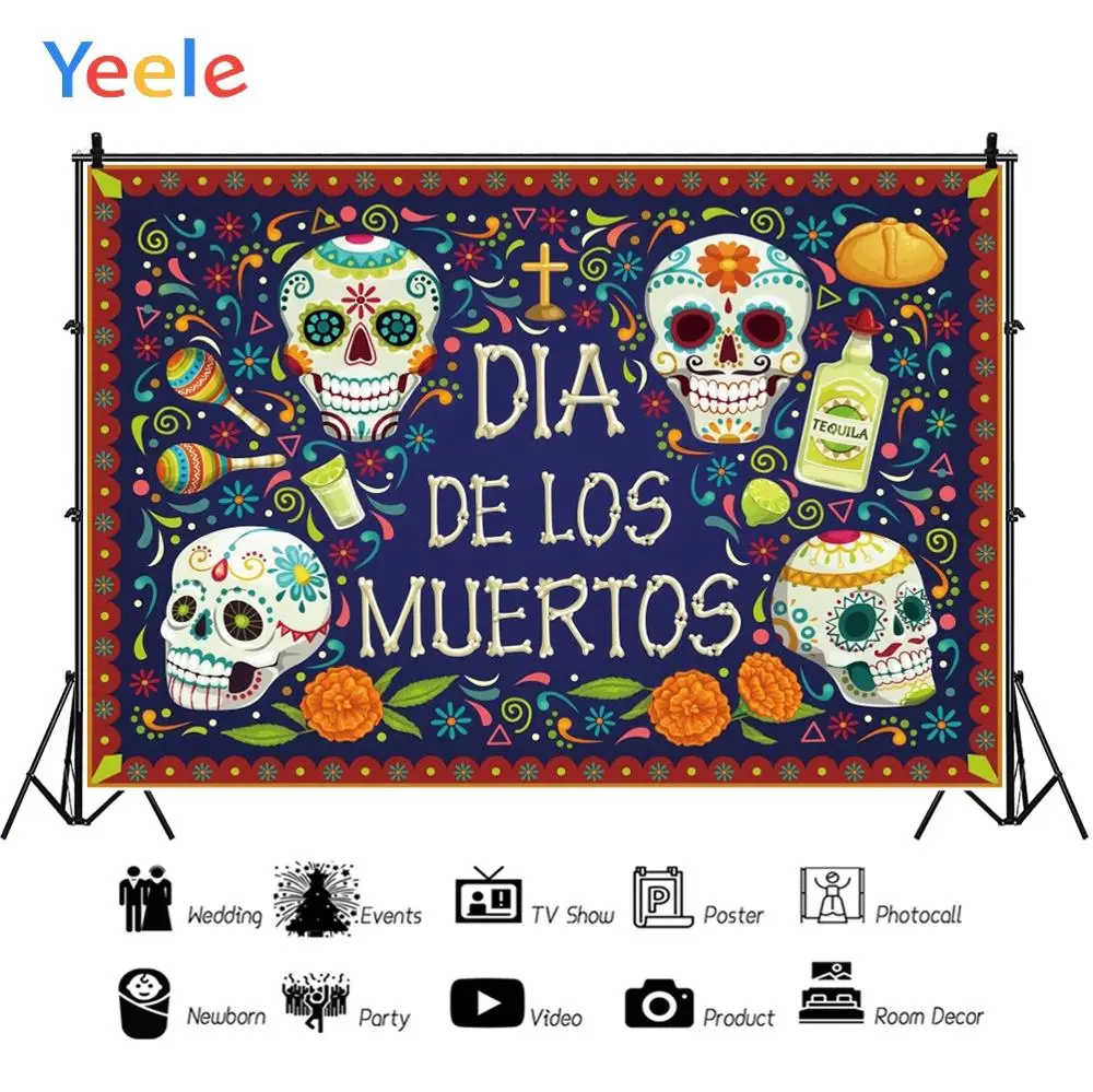 Yeele Day of the Dead soul Miss индивидуальные Вечерние Декорации тканевые фоны для фотосъемки для фотостудии