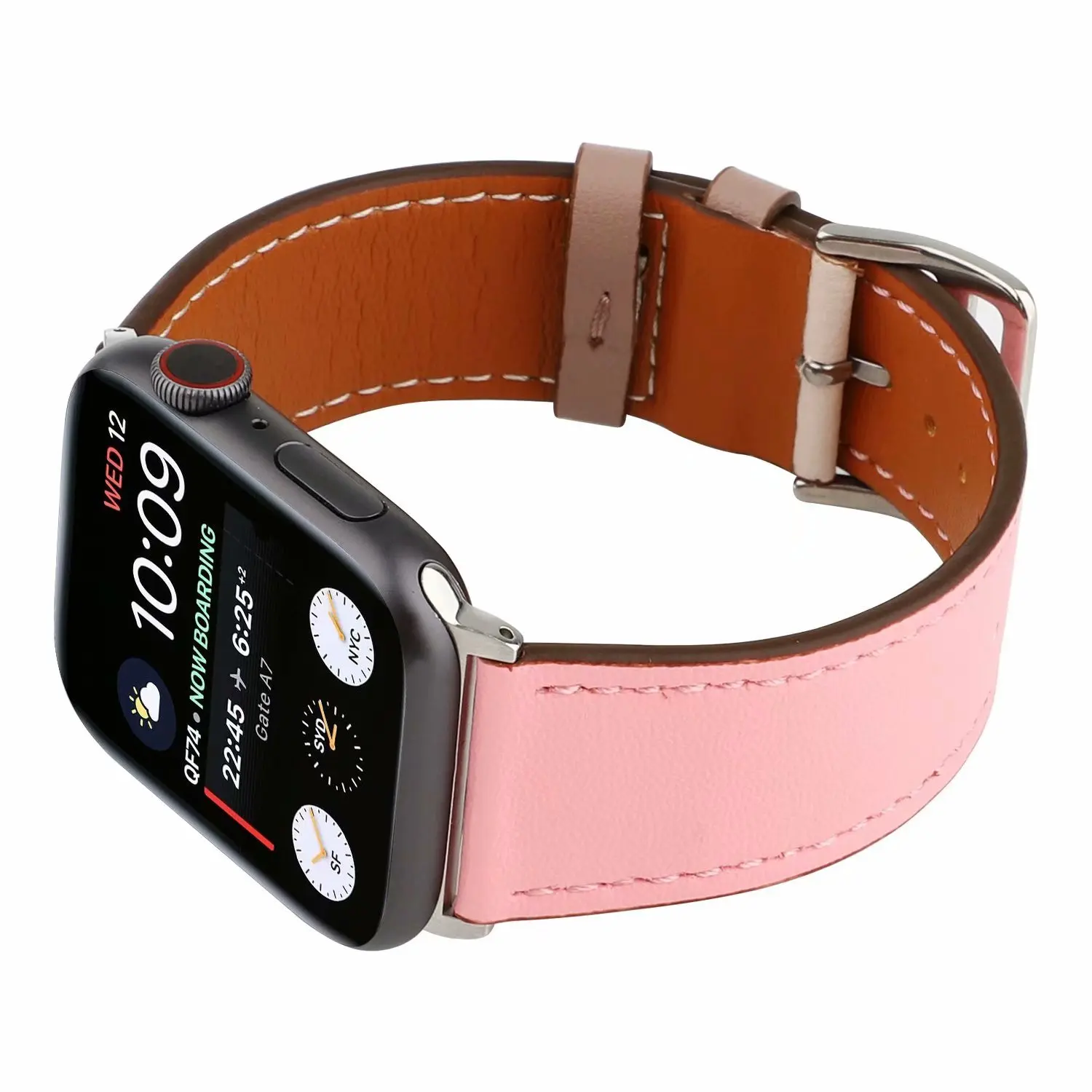 Ремешок-манжета для Apple Watch ремешок 44 мм 42 мм 40 мм 38 мм кожаный браслет ремень для iWatch серии 5 4 3 2 1 сменный ремешок для часов