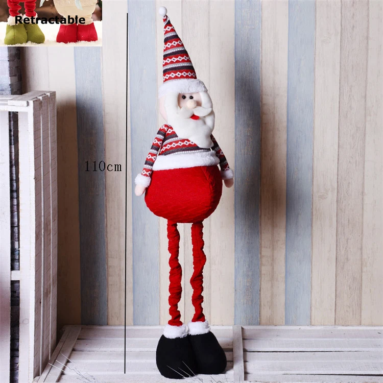 Выдвижная стоящая Статуэтка красный Санта Клаус снеговик лося Фигурки Рождественские украшения для дома Рождественский подарок куклы Natal Decoracao