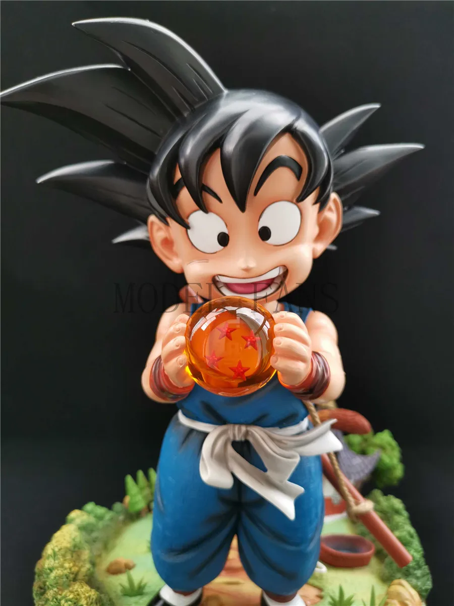 Модельные вентиляторы dragon ball 30 см Гоку и четыре звезды dragon ball GK статуя смолы содержит светодиодную световая фигура игрушка для коллекции