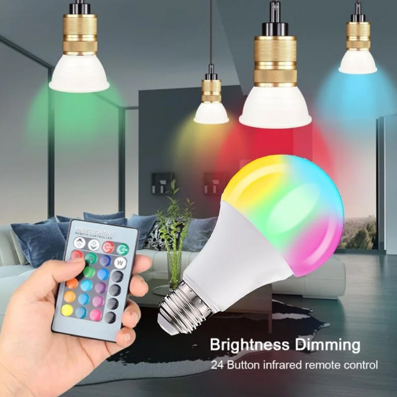 LED Lamp 1W 3W 5W RGB LED Bulb USB Lamp Automatic Rotation Colorful Christmas Lighting Night Light Bases Edison bulb