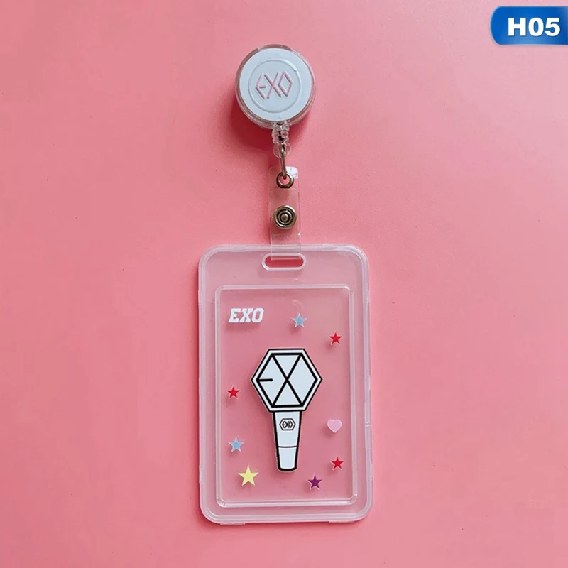 Набор карт Kpop Blackpink GOT7 EXO TWICE SEVENTEEN Star серии Bus Pass, наборы ID карт, студенческий держатель для карт, растягивающийся - Цвет: 05