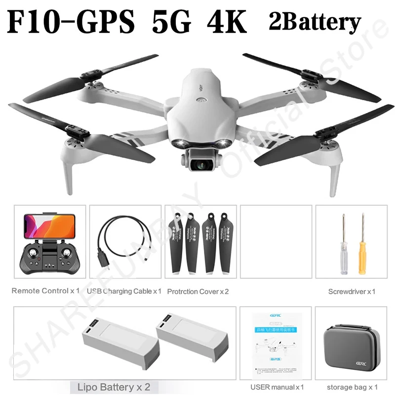 2021 New Drone 4K HD Dual Camera with GPS 5G WIFI Wide Angle FPV Real-time Transmission RC Distance 2km Professional Drone 