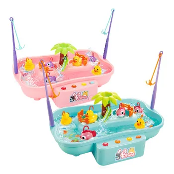 

Kids Fishing Toys Electric Water Cycle Music Light Baby Bath Toys Child Game Play Fish Outdoor Toys Fishing Games For Children