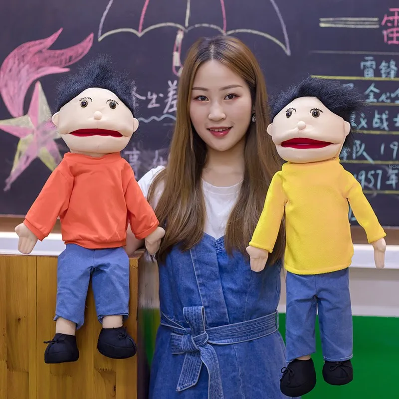 

Kindergarten Educational Hand Puppet For Boy Girl Large Plush Puppet Doll Story Language Plush Toy for Kids Christmas Gifts