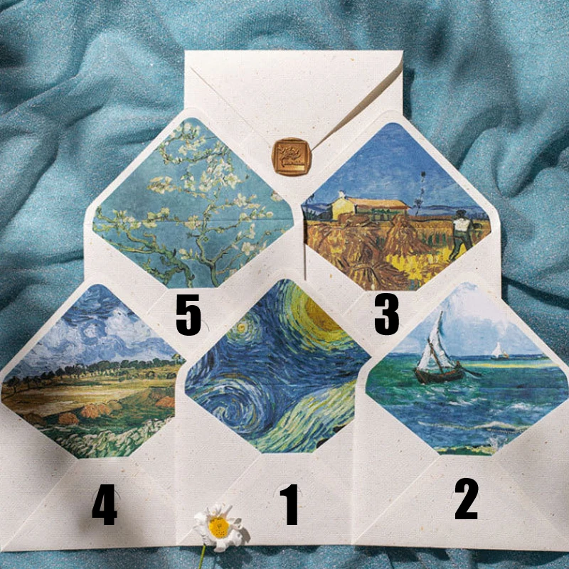10pcs/set Exquisite Vintage Envelopes Classic Van Gogh Oil Painting and Plant Artistic Envelopes for Letters Wedding Invitation kraft paper envelopes mailing envelopes mini envelopes window envelopes gift card envelopes seed storage envelopes