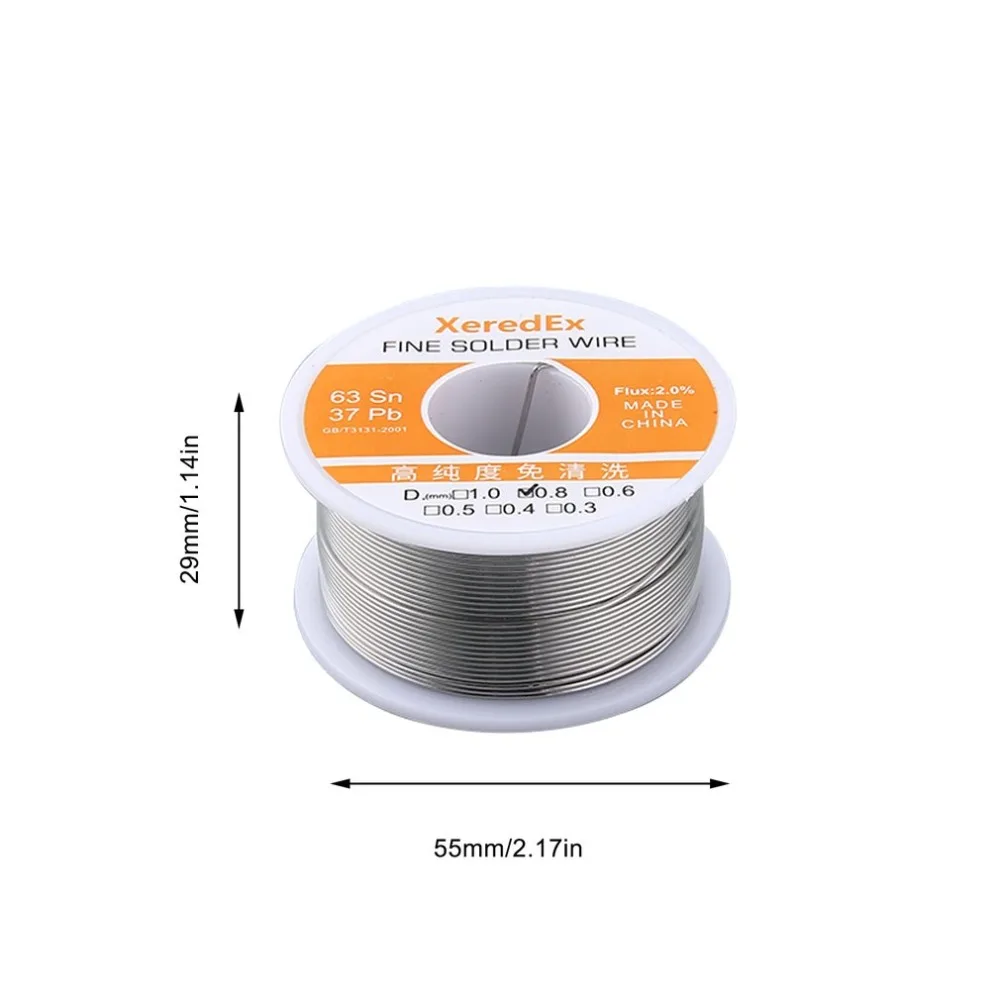 

B-1 0.5mm 2.0% Flux Tin Lead Rosin Roll Core Silver Solder Wire Welding Soldering Repair Tool Reel Industrial Melt Kit