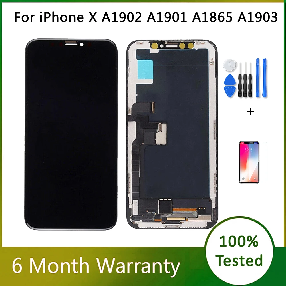 Aaa + + + Lcd Per Iphone X A1902 A1901 A1865 A1903 Gruppo Display Digitalizzatore Touch Globale Per Sostituzione Display Lcd Iphone X