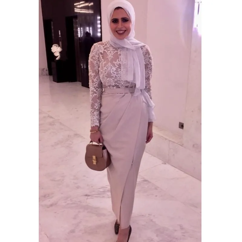 

2020 Plus Size Muslim Prom Evening Dresses Dubai Women's Night Formal Party Gala Dress