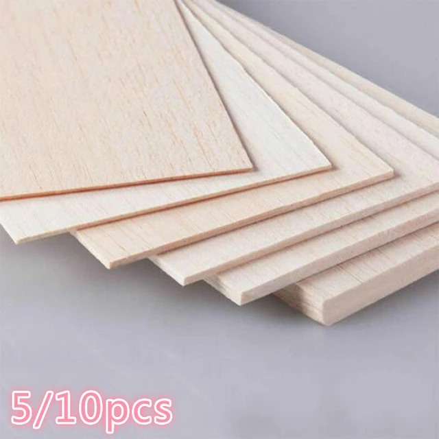 5/10pcs Balsa Wood Sheets Ply 100/200/300mm Long 100mm Wide 1-8mm Thick For