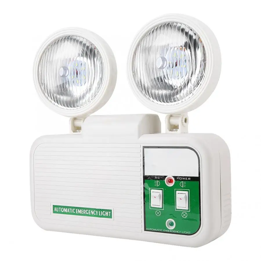 

2W Dual Lamp Head Exit 8 LEDs Emergency Light 110-220V EU Plug High Quality HOT