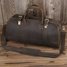 Винтажные дорожные сумки из натуральной коровьей кожи для женщин и мужчин, сумка для ручной клади, сумка на плечо, рюкзак для отдыха, сумка для путешествий, Роскошная большая сумка