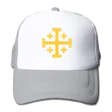 Crusader Cross of Jerusalem унисекс Регулируемый Snapback ремень Дальнобойщик Шляпа сетка шляпа Солнцезащитная сетка Бейсбол CapBlack